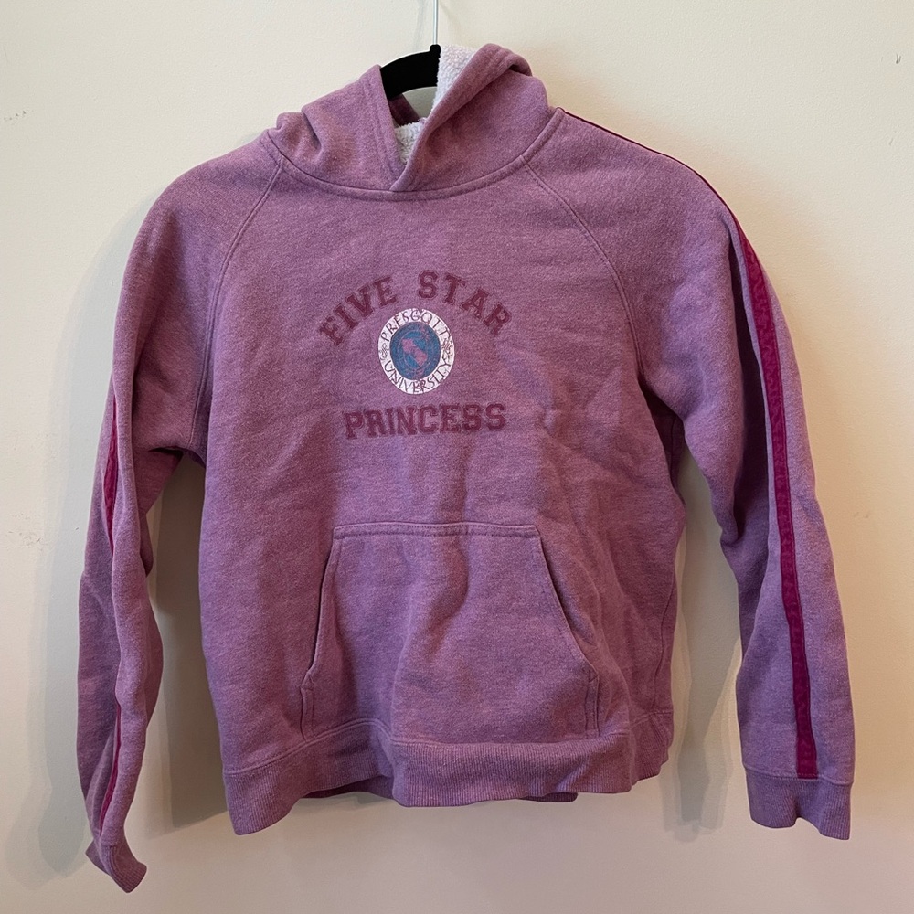 Kids Five Star Princess Purple Hoodie